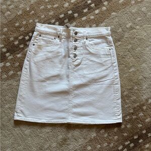 NWT Jcrew White denim skirt